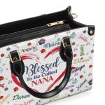 Blessed To Be Called Nana - Personalized Leather Handbag
