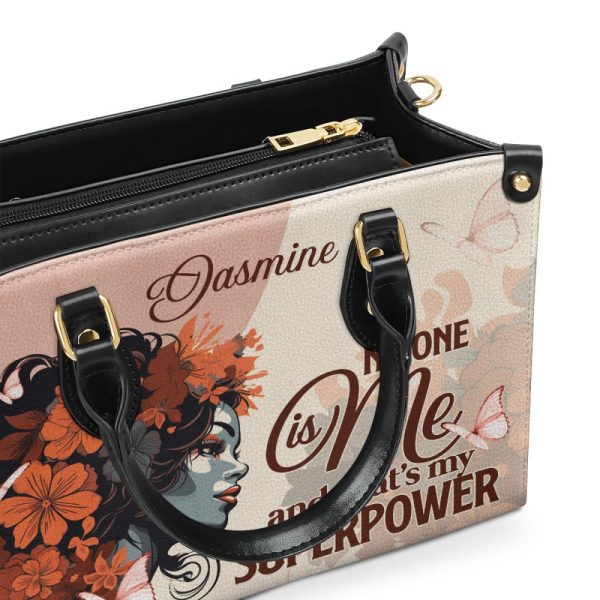 My Superpower - Personalized Leather Hand Bag Stb91