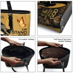 She Who Kneels Before God Can Stand Before Anyone - Personalized Leather Totebag