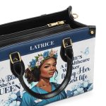 She'S Black She'S A Queen She'S A Healthcare Worker Living Her Best Life - Personalized Leather Handbag Stb162