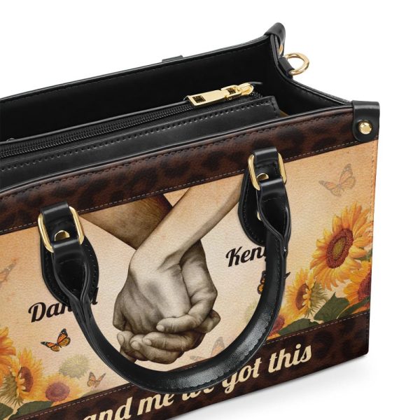You And Me We Got This - Personalized Leather Handbag Stb187