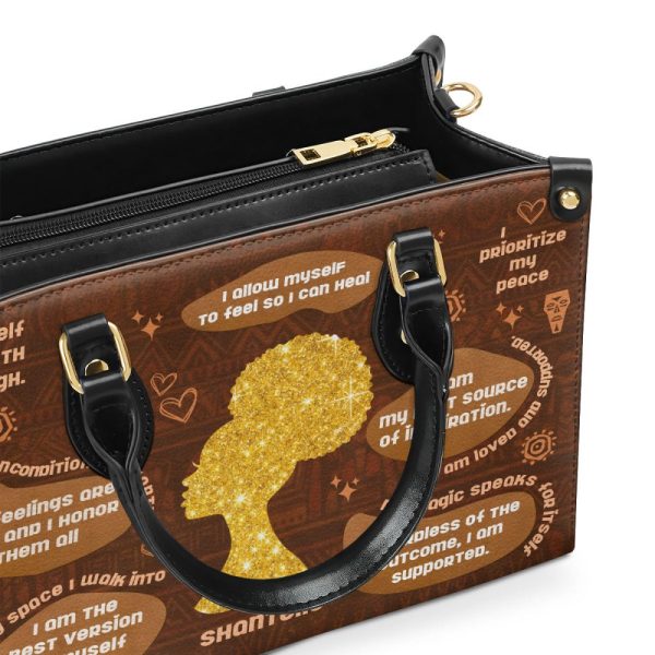 Daily Affirmations - Personalized Leather Handbag Stb166