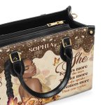 She Knows - Personalized Leather Handbag