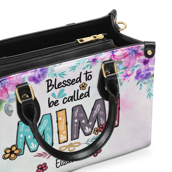 Blessed To Be Called Grandma/Nana... - Personalized Leather Handbag Ms101