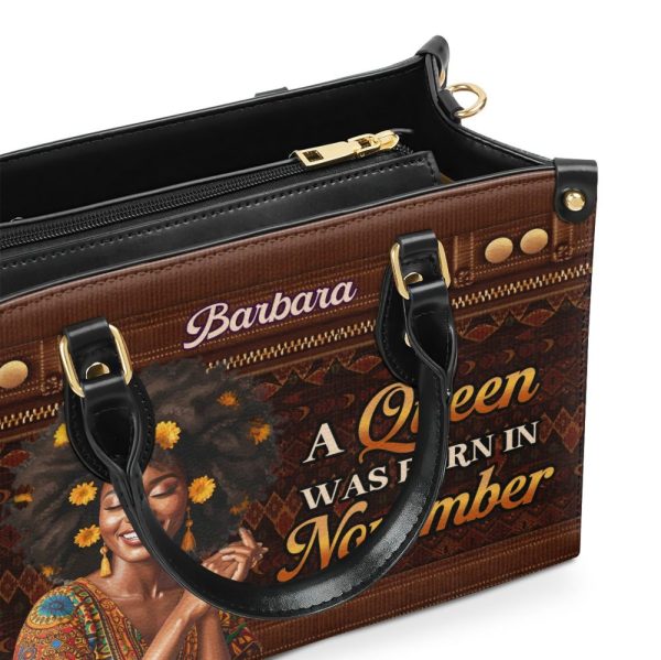 Black Queen - Personalized Leather Handbag