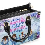 Not Sisters By Blood But Sisters By Heart - Personalized Leather Handbag Sblhbltu2806D