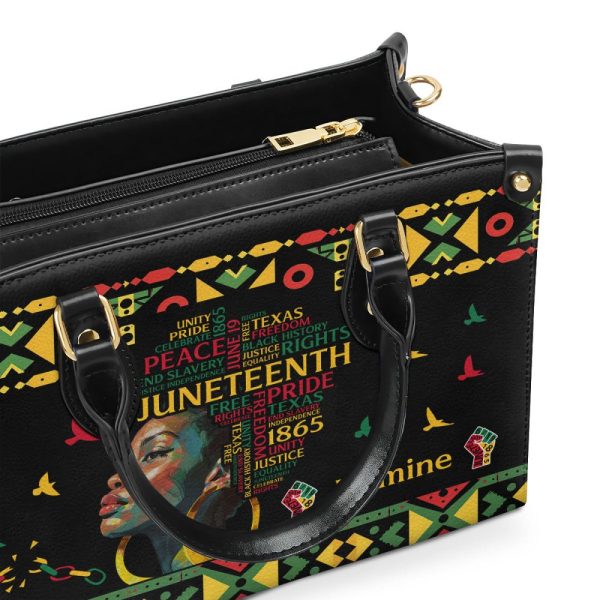 Juneteenth - Personalized Leather Handbag Sblhbt51