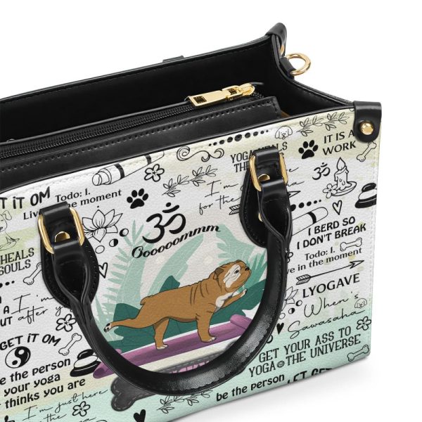 I'M Nicer After Yoga - Personalized Leather Hand Bag Sblhbt72