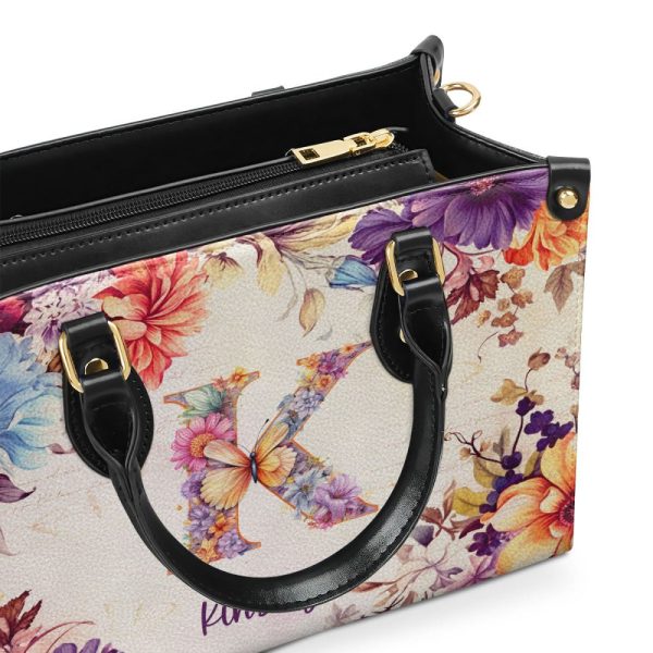 Initial Letter - Personalized Leather Handbag Sb98