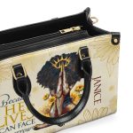 Because He Lives, I Can Face Tomorrow - Personalized Leather Handbag Mb55