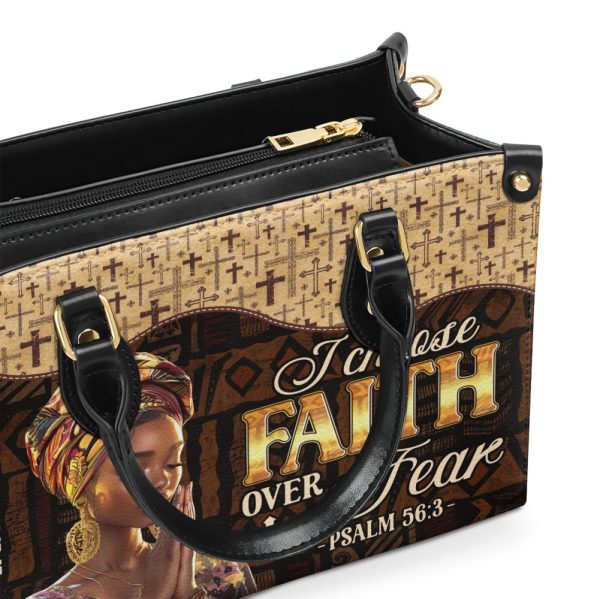 Faith Over Fear - Personalized Leather Handbag