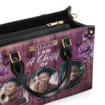 I Am A Child Of God - Personalized Leather Handbag Sblhbt83