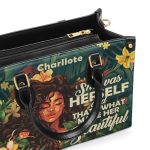 She Was Herself And That'S What Made Her Beautiful - Personalized Leather Handbag Sbn05