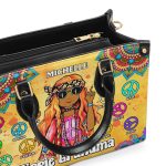 Hippie Grandma - Personalized Leather Handbag Sbn12