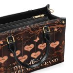 Grandkids Make Life More Grand - Personalized Leather Handbag Mb74