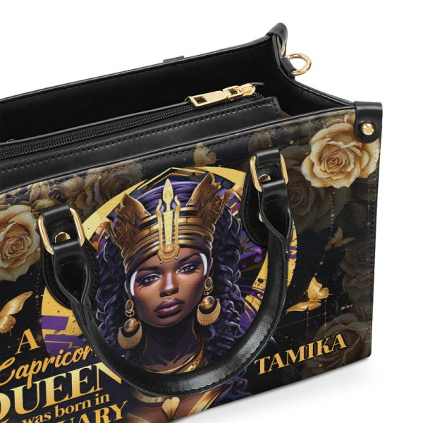 A Beautiful Queen - Personalized Leather Handbag