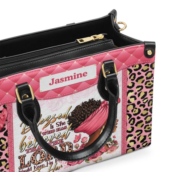 The Lord Would Keep His Promises To Her - Personalized Leather Handbag Sblhbltn1469Ta