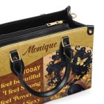 Today I Feel - Personalized Leather Hand Bag Stb79