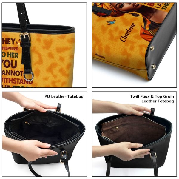 I Am The Storm - Personalized Leather Totebag