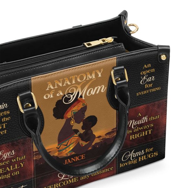 Anatomy Of A Mom - Personalized Leather Handbag Mb63A