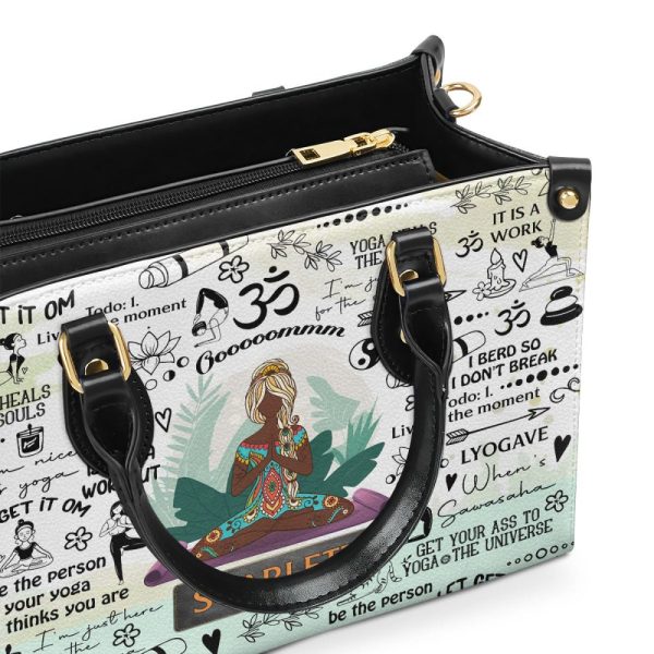 I'M Nicer After Yoga - Personalized Leather Hand Bag Sblhbt73