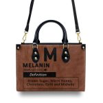 Black Girl & Melanin - Personalized Leather Handbag Mb29