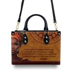 Kaleidoscope Of Beauty - Personalized Leather Handbag Sb01