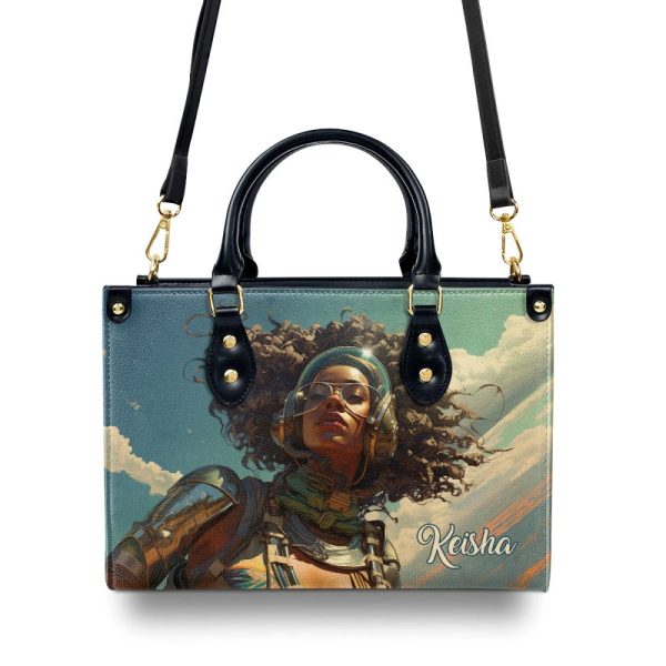 Afrofuturism - Personalized Leather Handbag Sb112