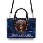 Black Mom Magic - Personalized Leather Handbag - Sb14