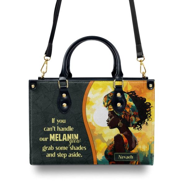 Melanin Glow - Personalized Leather Handbag - Sb17