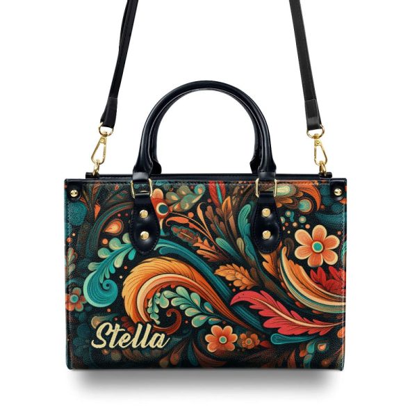 Bloom - Personalized Leather Handbag Stb127