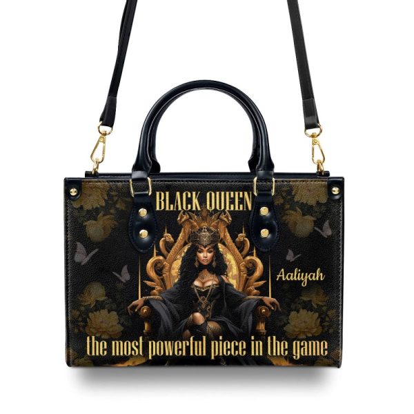 Black Queen - Personalized Leather Handbag Stb150