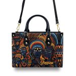 The Origin Black Art - Personalized Leather Handbag With Unique Texture Stb16