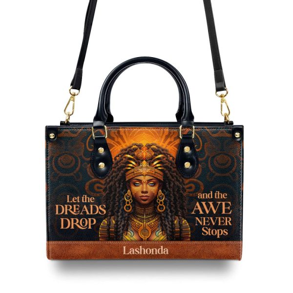 Let The Dreads Drop - Personalized Leather Handbag Stb40