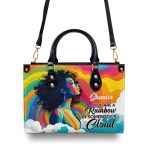 You Are A Rainbow - Personalized Leather Hand Bag Stb48