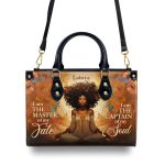 I Am The Master Of My Fate - Personalized Leather Handbag Stb56
