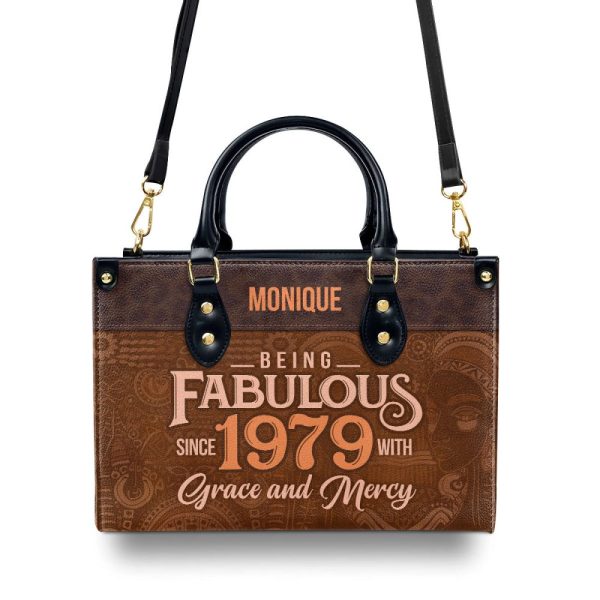 Being Fabulous - Personalized Leather Handbag Stb59