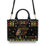 Juneteenth - Personalized Leather Handbag Sblhbt51