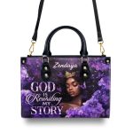 God Is Rewriting My Story - Personalized Leather Handbag