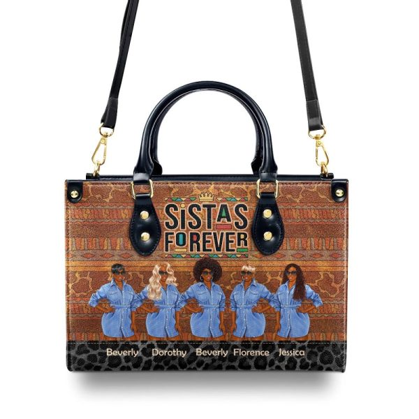 Sistas Forever - Personalized Leather Handbag Sblhblm2736M