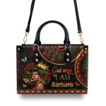 God Says I Am Black - Personalized Leather Handbag