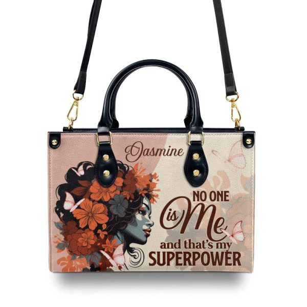 My Superpower - Personalized Leather Hand Bag Stb91