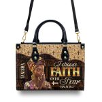 Faith Over Fear - Personalized Leather Handbag