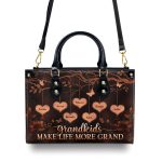 Grandkids Make Life More Grand - Personalized Leather Handbag Mb74