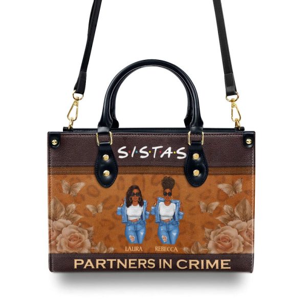 Partners In Crime - Personalized Leather Handbag Stb04