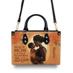 Black Mom Just Like A Normal Mom But Much Cooler -  Personalized Leather Handbag Stb125