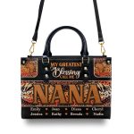 My Greatest Blessings Call Me - Personalized Leather Handbag