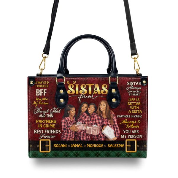 Sistas Forever - Personalized Leather Handbag