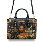 Don'T Be A Lady Be A Legend - Personalized Leather Handbag Sblhbltu2777Ta