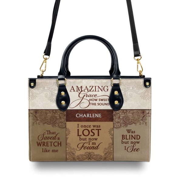 Amazing Grace - Personalized Leather Handbag Mb49